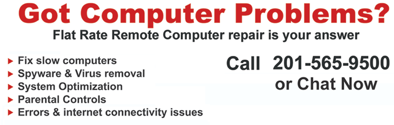 Got computer Problems? Flat rate remote computer repair is your answer.  Fix slow computers,spyware and virus removal. System optimization,Parental controls and sytem restores
